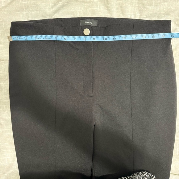 Theory Black Clean Cigarette Business Casual Trousers Pants Sz 12 - Picture 9 of 11